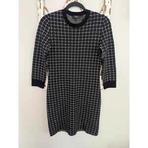 Theory 100% Wool Dress Black Blue Size Small